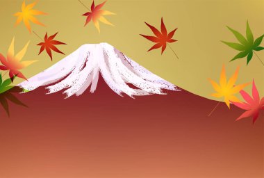 Sonbahar Rengi Fuji Akçaağaç Arkaplanı