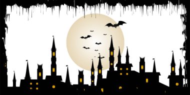 Cadılar Bayramı şatosu ayı arka plan