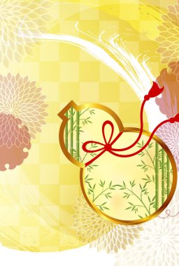 Japon Kabak Şablonu Gece Arkaplanı