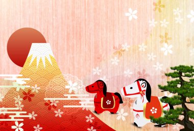 Öğlen Kartı Oriental Zodiac İşaret Arkaplanı