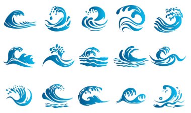 Mavi dalgalar ve deniz sıçramaları