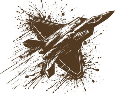 Askeri jet şablonunun vektör sanatı