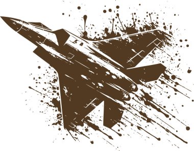 Modern jet savaşçısı soyut vektör sanatı