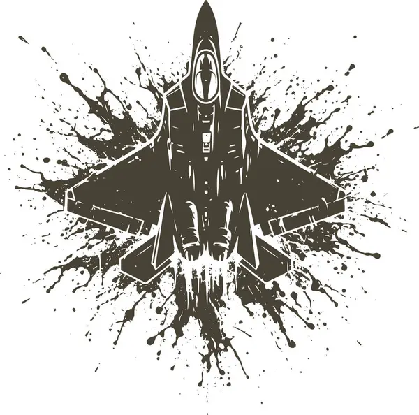 Modern bir jet uçağının soyut vektör şablonu