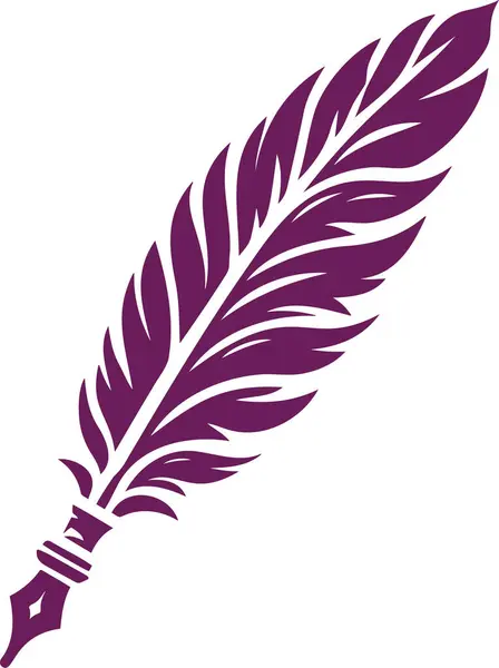 Saydam bir arkaplan üzerine yazı yazmak için bir kalemin vektör monokrom çizimi