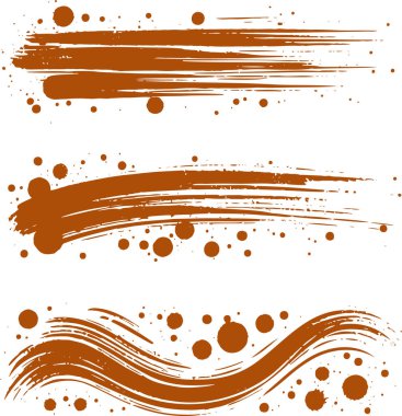 Graphic brushes strokes and drops dynamic abstract image clipart