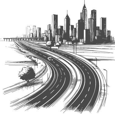 Sarmal Otoyol Modern Metropolis Skyline 'a çıkıyor