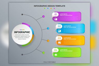 EPS Vector Creative infographic design template for data visualization clipart