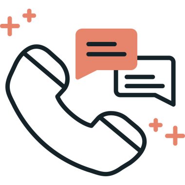 Telefon simgesi vektör illüstrasyonu