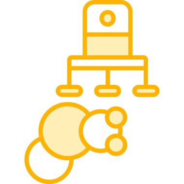 Tavuk yemeğinin basit vektör simgesi