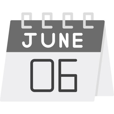Tarihi ve Haziran günü olan takvim