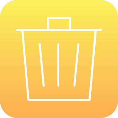 Beyaz arka plan üzerinde izole çöp kutusu simgesi