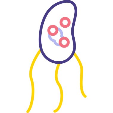 İzole edilmiş bakteri simgesi. vektör tasarımı ögesi