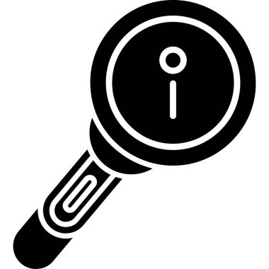 Bir büyüteç karikatür simgesinin vektör çizimi