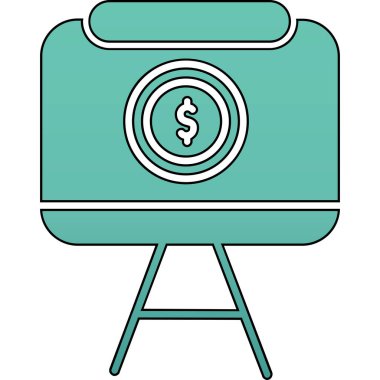 Para için. Web simgesi basit illüstrasyon