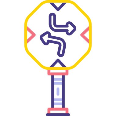 yol işareti web simgesi basit tasarım vektörü