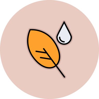 sonbahar yaprak ikonu vektör illüstrasyonu