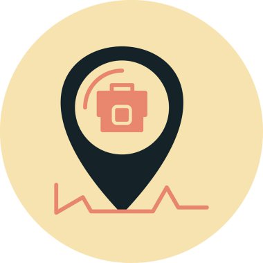 Harita konumu simgesi - taslak biçimi