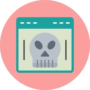 Kafatası. Web simgesi basit illüstrasyon