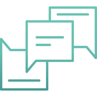 Sohbet simgesi vektör illüstrasyonu