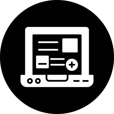 Bilgisayar. Web simgesi basit illüstrasyon