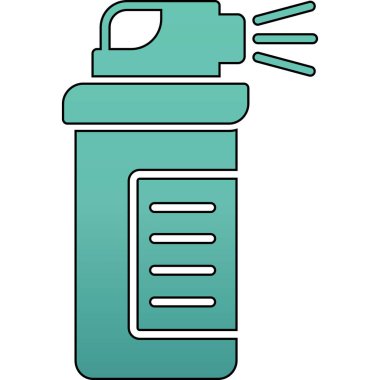 Şişe ana hatlarıyla su ikonu iç