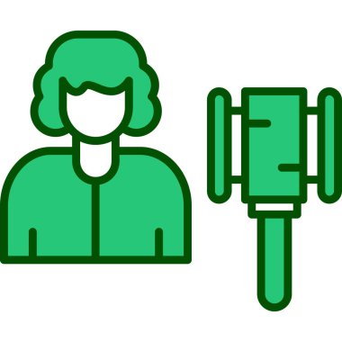 Beyaz arka planda yeşil çizgi kadın simgesi izole edildi. Mutlu kadınlar günü