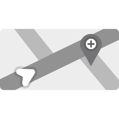 Uydu ile izole edilmiş bir harita resim simgesi