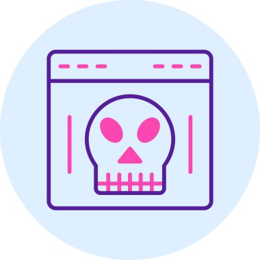 kafatası simgesi, vektör illüstrasyonu