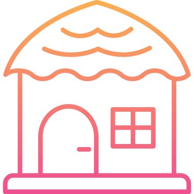 Bir ev simgesinin vektör illüstrasyonu