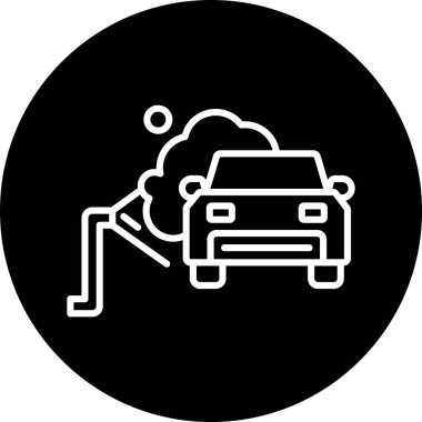 Bir araba simgesinin vektör illüstrasyonu