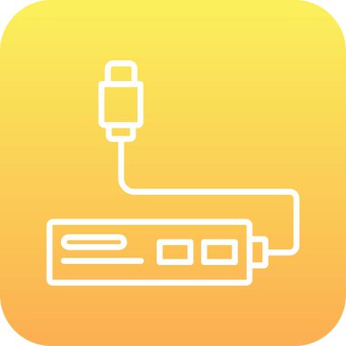 Eşsiz kablo vektör çizgisi simgesi