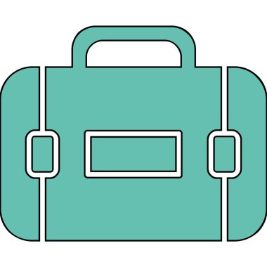 Çanta. Web simgesi basit illüstrasyon