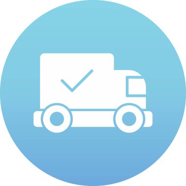 dağıtım van simgesinin vektör illüstrasyonu