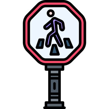 Yol trafik işareti simgesi - taslak biçimi