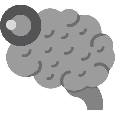 beyin ikonu vektör illüstrasyonu