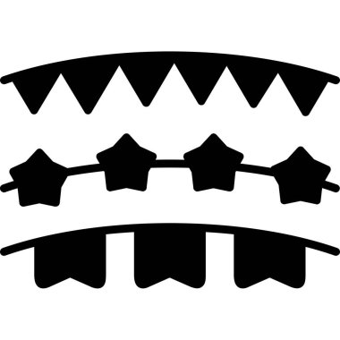 Siyah ve kırmızı kurdeleli beyaz bir ikonun vektör çizimi