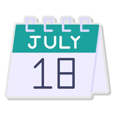 Takvim simgesi vektör illüstrasyonu