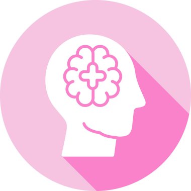 Beyin. Web simgesi basit illüstrasyon