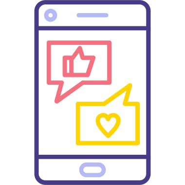 Sohbet simgesi vektör illüstrasyonu