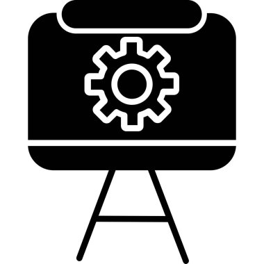 Vektör illüstrasyonu olarak yazıcı ve dişliler