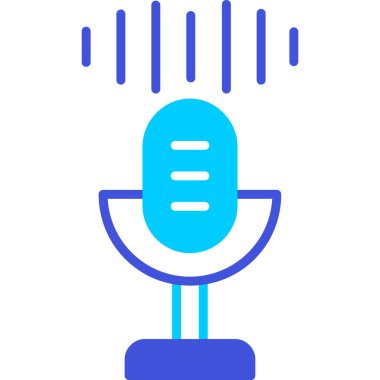 Podcast. Web simgesi basit illüstrasyon