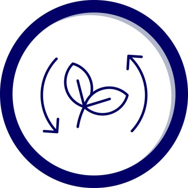 Yaprak. Web simgesi basit illüstrasyon