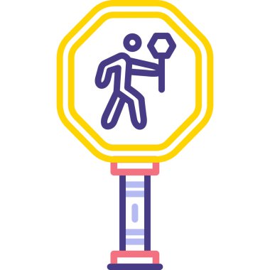 Trafik ışıkları simgesi. Web için yol trafik vektör simgelerinin özet çizimi