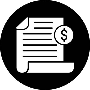 Fatura. Web simgesi basit illüstrasyon