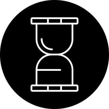 Kum saati. Web simgesi basit illüstrasyon