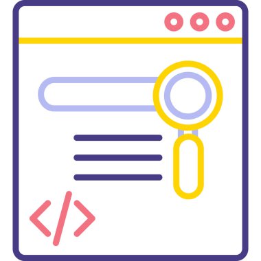 Web tasarım simgesi, geliştirme vektörü illüstrasyonu