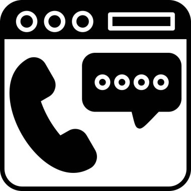 - Telefon. Web simgesi basit illüstrasyon