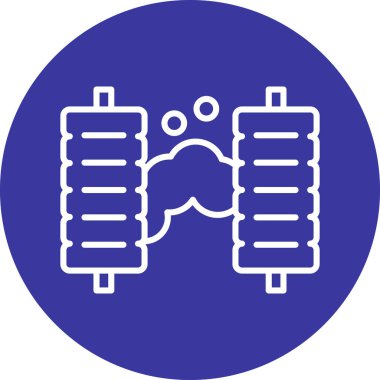 Benzin istasyonu simgesinin vektör illüstrasyonu