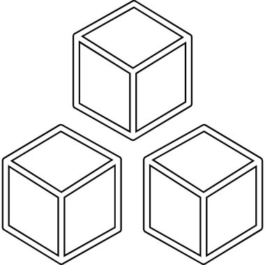 kutu küp simgesi ana hat biçiminde